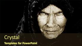  Presentation with russian - Amazing theme having stunning portrait image of a russian peasant woman backdrop and a tawny brown colored foreground