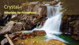  Presentation with flowing wallpaper - Presentation featuring stunning-scenery-of-the-rapids background and a tawny brown colored foreground