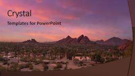  Presentation with phoenix - Slides enhanced with stunning sunset over phoenix arizona background and a coral colored foreground