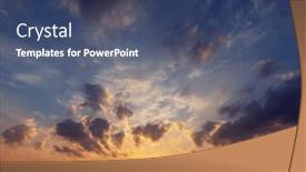  Presentation with nature river - Theme with stunning-sunset-view-over background and a ocean colored foreground