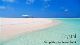  Presentation with turquoise beach - Slide set featuring stunning-tropical-beach-and-turquoise background and a mint green colored foreground