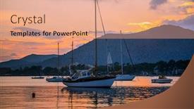  Presentation with marina - Theme enhanced with stunning-view-of-luxury-yachts background and a coral colored foreground