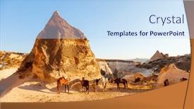  Presentation with cappadocia - Theme having stunning-view-of-rose background and a sky blue colored foreground