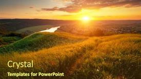  Presentation with nature river - Theme with stunning-view-of-the-sinuous background and a tawny brown colored foreground