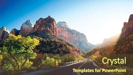  Presentation with view of al aqsa mosque - Colorful slide set enhanced with stunning view of zion canyon backdrop and a tawny brown colored foreground