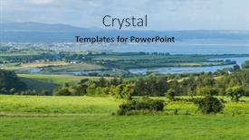  Presentation with ireland - PPT layouts having stunning-view-over-countryside-fields background and a light blue colored foreground