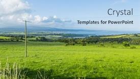  Presentation with ireland - Slide set having stunning-view-over-countryside-fields background and a light blue colored foreground