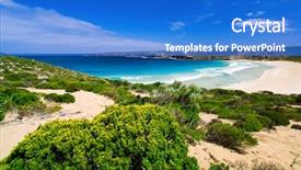  Presentation with kangaroo - PPT layouts enhanced with stunning west bay on kangaroo background and a cobalt blue colored foreground