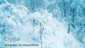  Presentation with winter scene - Presentation theme with stunning-winter-alpine-snow-scene background and a sky blue colored foreground