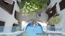  Presentation with moroccan - Amazing presentation having stunning woman in beautiful moroccan pool backdrop and a light blue colored foreground
