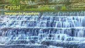  Presentation with slow down - Slide set having stunningly-beautiful-stepped-waterfall-shot background and a tawny brown colored foreground
