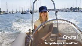  Presentation with speedboat - PPT layouts consisting of stunningly beautiful young woman having background and a  colored foreground