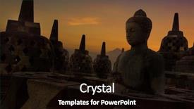  Presentation with borobudur temple - Colorful slides enhanced with stupas at borobudur temple - yogyakarta backdrop and a black colored foreground