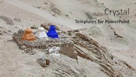  Presentation with symbol - Cool new theme with stupas-in-the-himalayas-buddhistic backdrop and a light gray colored foreground