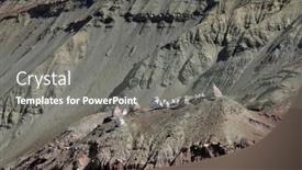  Presentation with symbol - Amazing slide deck having stupas-in-the-himalayas-buddhistic backdrop and a gray colored foreground