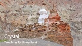  Presentation with symbol - Amazing theme having stupas in the himalayas buddhistic backdrop and a  colored foreground