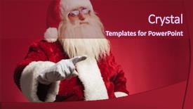  Presentation with attention - Presentation having stupefaction - santa claus pointing his finger background and a  colored foreground