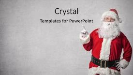  Presentation with santa - Theme with stupefaction - santa claus pointing background and a light gray colored foreground