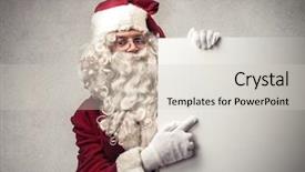  Presentation with santa claus and reindeers - Amazing slide deck having stupefaction - santa claus shows billboard backdrop and a  colored foreground