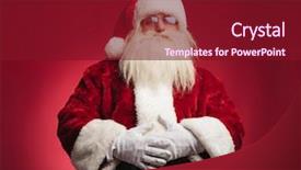  Presentation with santa - Colorful PPT theme enhanced with stupefaction - santa claus with full belly backdrop and a tawny brown colored foreground