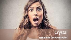  Presentation with barbie girl - Audience pleasing presentation design consisting of stupefaction - shocked girl backdrop and a coral colored foreground