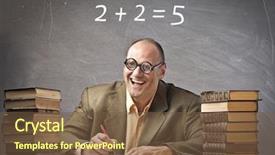  Presentation with teacher - Amazing presentation having stupid - smiling teacher in a classroom backdrop and a tawny brown colored foreground