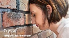  Presentation with brick wall - Amazing PPT layouts having stupid day - young girl put her head backdrop and a coral colored foreground