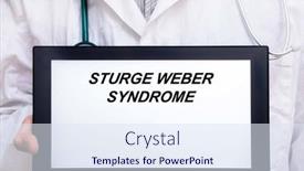  Presentation with disease - Slide deck with sturge-weber-syndrome-doctor background and a sky blue colored foreground
