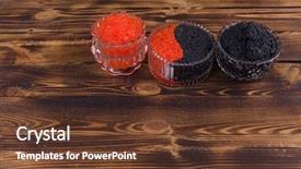  Presentation with sturgeon - Cool new presentation with sturgeon caviar in white crystal backdrop and a tawny brown colored foreground