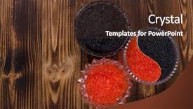  Presentation with caviar - Colorful presentation theme enhanced with sturgeon caviar in white crystal backdrop and a tawny brown colored foreground