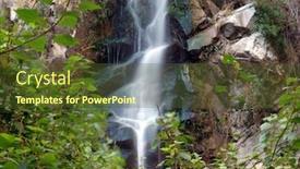  Presentation with falls - Presentation design enhanced with sturtevant-falls-in-the-angeles background and a tawny brown colored foreground