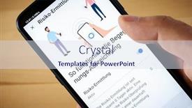  Presentation with smartphone app - Presentation theme consisting of stuttgart-baden-wuerttemberg-germany-june background and a sky blue colored foreground