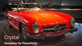  Presentation with mercedes - Theme having stuttgart-germany-march-30-2014 background and a wine colored foreground