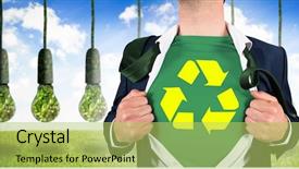  Presentation with light hanging - Beautiful PPT theme featuring style against five light bulb backdrop and a yellow colored foreground