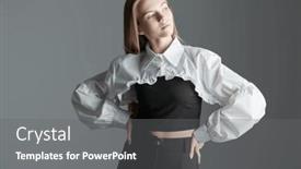  Presentation with trousers - Slides featuring style-and-fashion-beautiful-girl background and a gray colored foreground