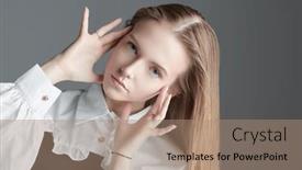  Presentation with girl model - Presentation with style-and-fashion-beautiful-girl background and a coral colored foreground