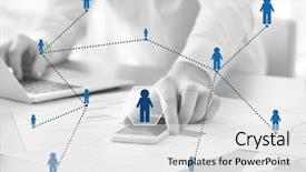  Presentation with human resource - Presentation theme consisting of style concept of human resource background and a white colored foreground
