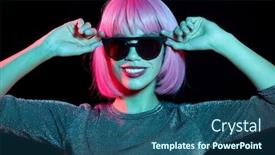  Presentation with pink black - Slide deck consisting of style-fashion-and-nightlife-concept background and a ocean colored foreground