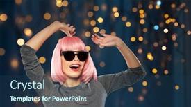  Presentation with black people - Cool new presentation theme with style-fashion-and-people-concept backdrop and a ocean colored foreground