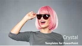  Presentation with black people - Slide set enhanced with style-fashion-and-people-concept background and a gray colored foreground