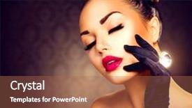  Presentation with ring diamond jewelry - Audience pleasing PPT layouts consisting of style girl wearing gloves jewellery backdrop and a coral colored foreground