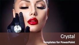  Presentation with ring diamond jewelry - Colorful slide set enhanced with style girl wearing gloves jewellery backdrop and a tawny brown colored foreground