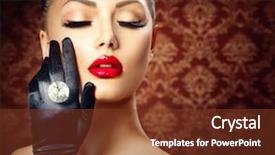  Presentation with ring diamond jewelry - Audience pleasing slide deck consisting of style girl wearing gloves jewellery backdrop and a tawny brown colored foreground