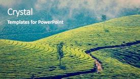 Presentation with rural india kerala travel - Colorful presentation theme enhanced with style image of kerala india backdrop and a teal colored foreground