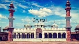  Presentation with effect - Slides having style image of moti masjid background and a light blue colored foreground