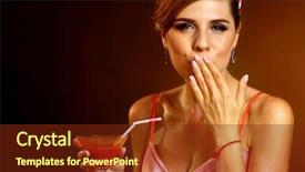  Presentation with music vinyl - Presentation theme having style is used for theme background and a tawny brown colored foreground