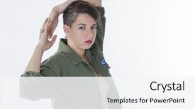  Presentation with old style vintage postcard - Cool new presentation design with style model with vintage military backdrop and a sky blue colored foreground