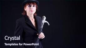  Presentation with 1930s - Presentation design having style of 1930s - 1940s background and a wine colored foreground