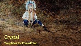  Presentation with native american indians - Presentation design with style of the american indians background and a tawny brown colored foreground