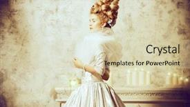 Presentation with hair dress - PPT layouts having style of the renaissance background and a soft green colored foreground
